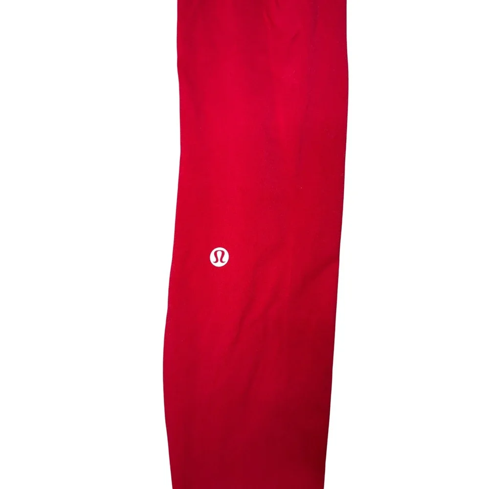 Lululemon Base Pace High Rise Legging Women Size 0 Red Excellent Yoga LW5DKHS‎